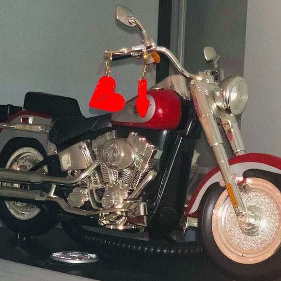 RETRO COLORFUL SHAPES Button Earrings - Picture 3 of 10